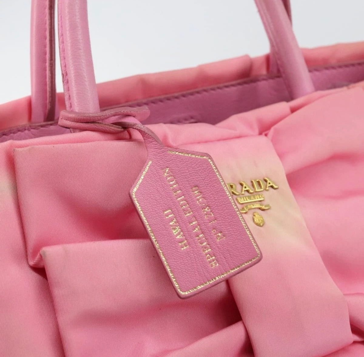 PRADA Nylon Pink Handbag