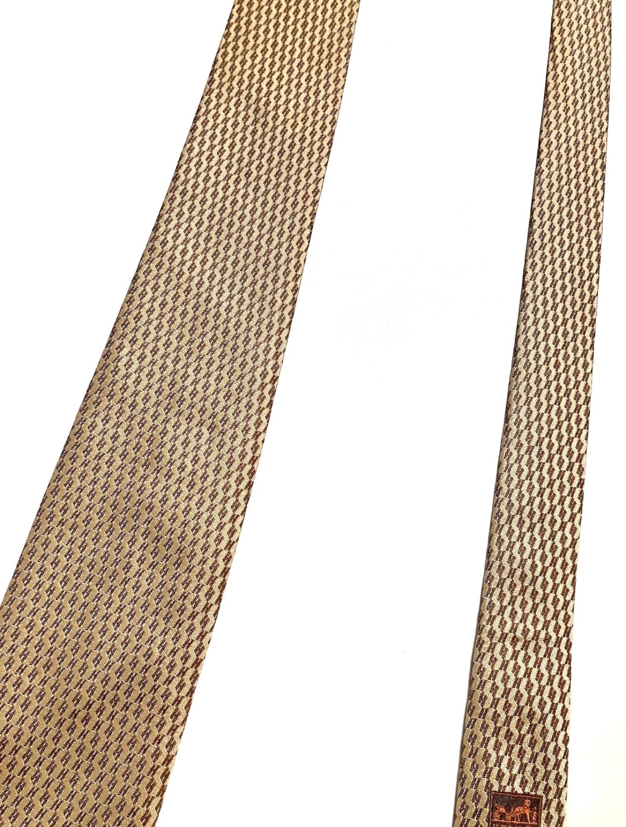 Vintage Hermès "H" JACQUARD SILK WOVEN TIE