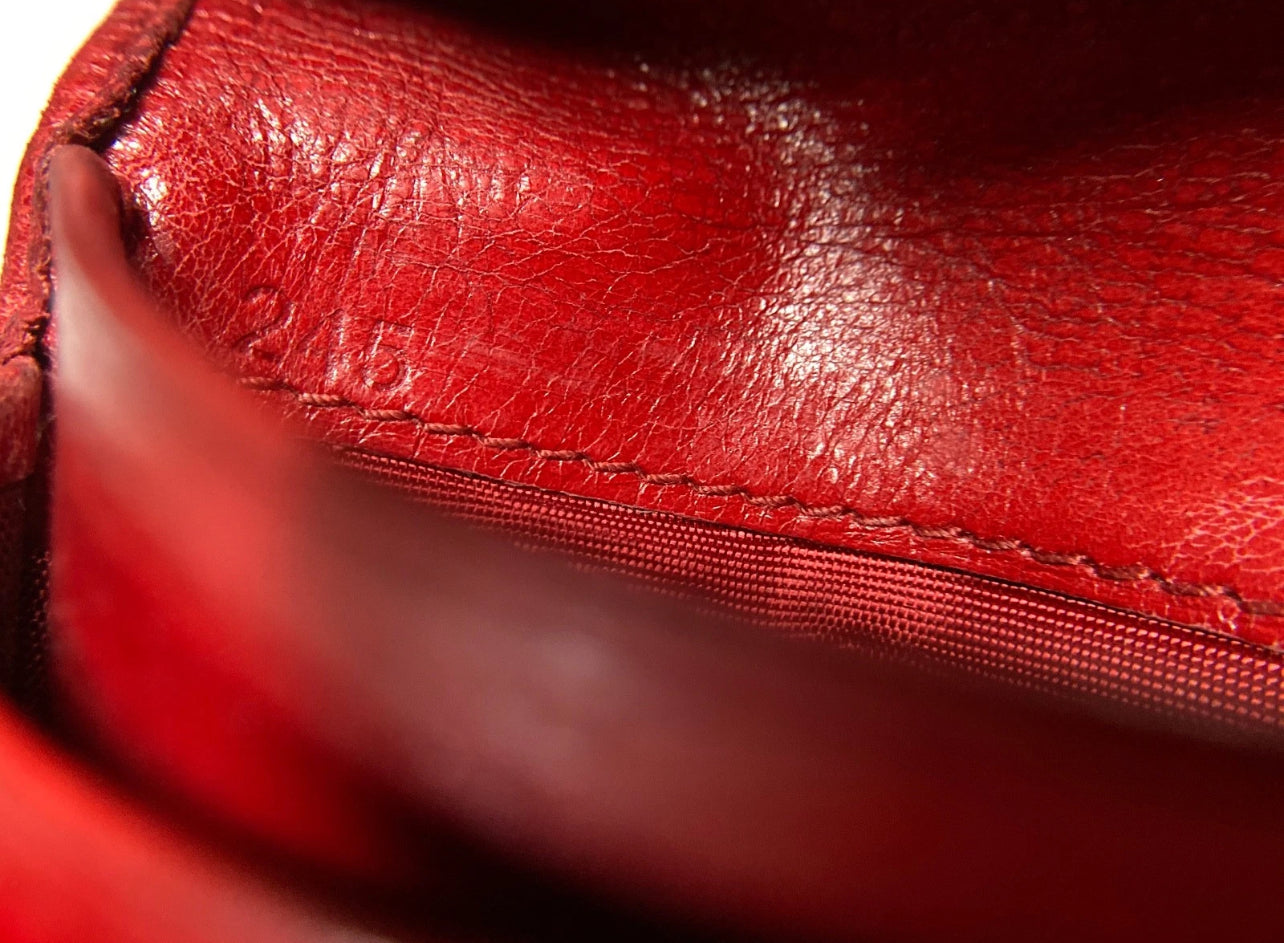 MIU MIU VINTAGE SHEENY QUILTING PATENT LEATHER WALLET