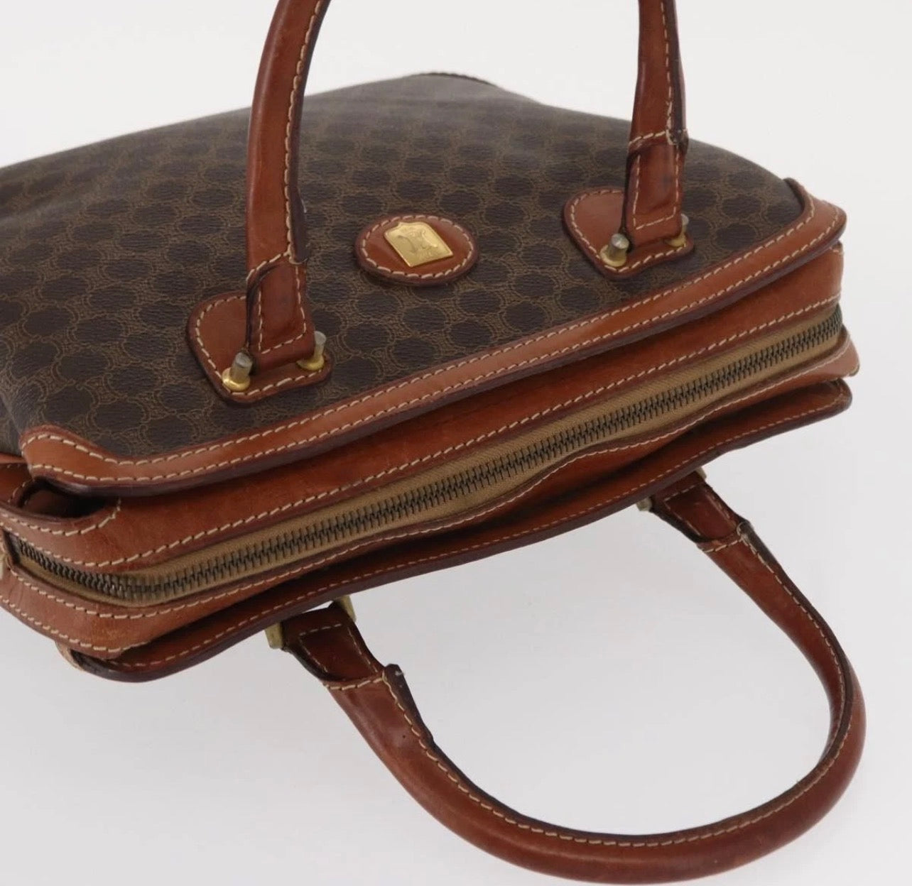 Vintage CELINE Macadam Canvas Handbag