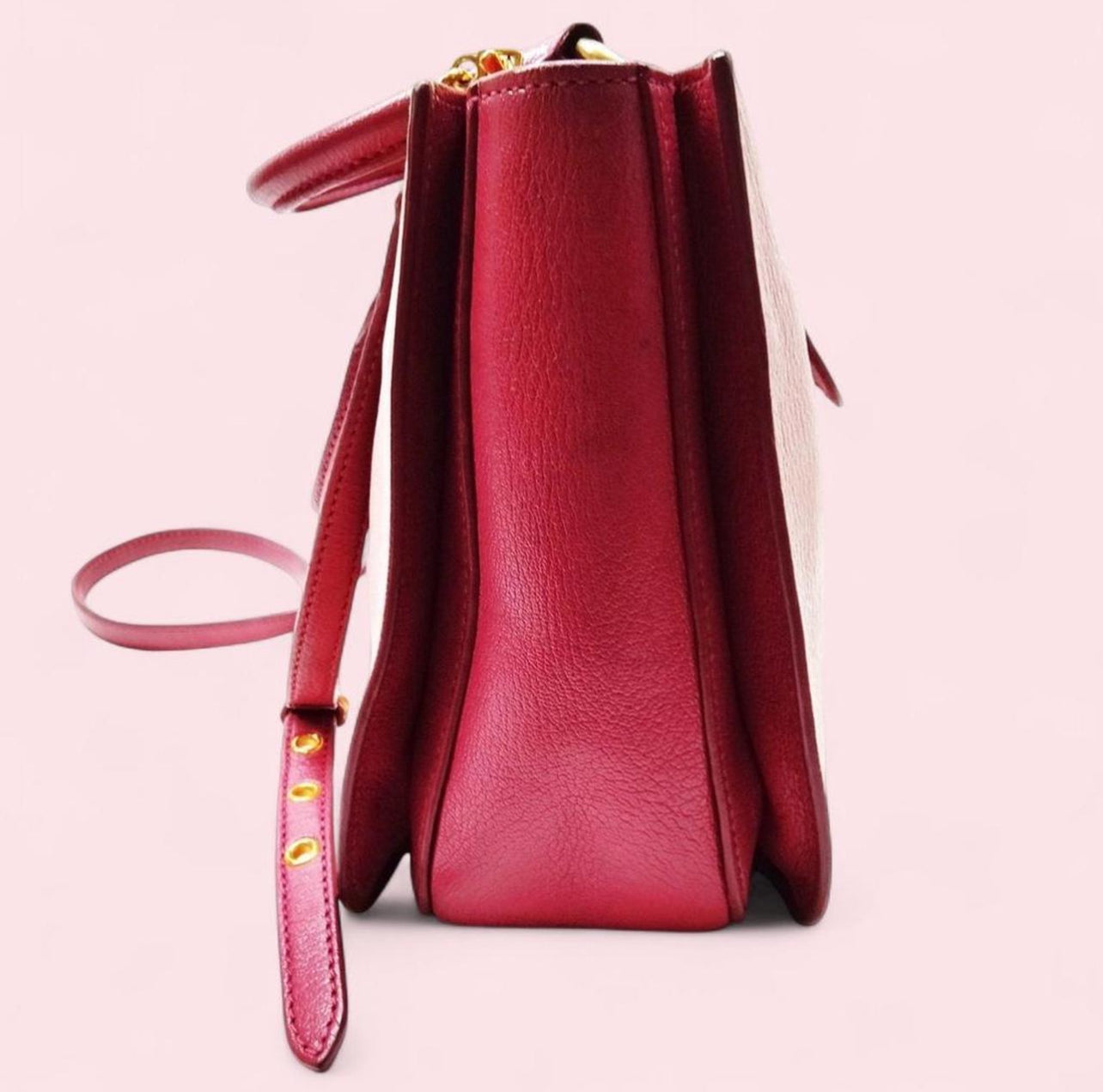 Miu Miu pink leather shoulder bag