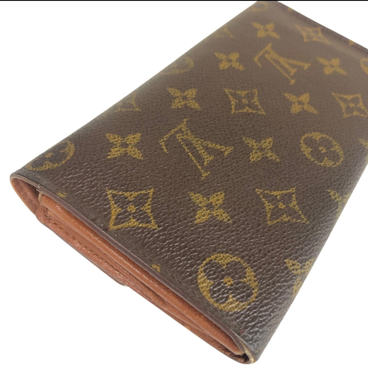 Authentic Louis Vuitton Pochette Porte Monnaie Credit Long Wallet Monogram M61725