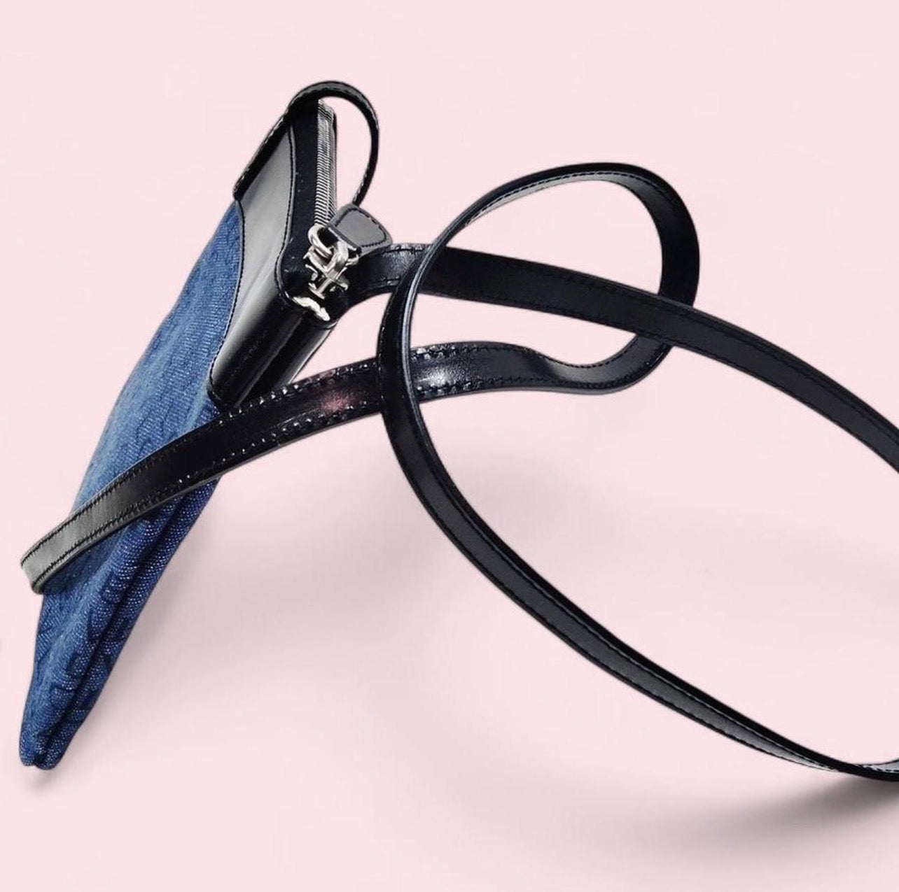 Bvlgari Shoulder Bag Blue Denim Crossbody