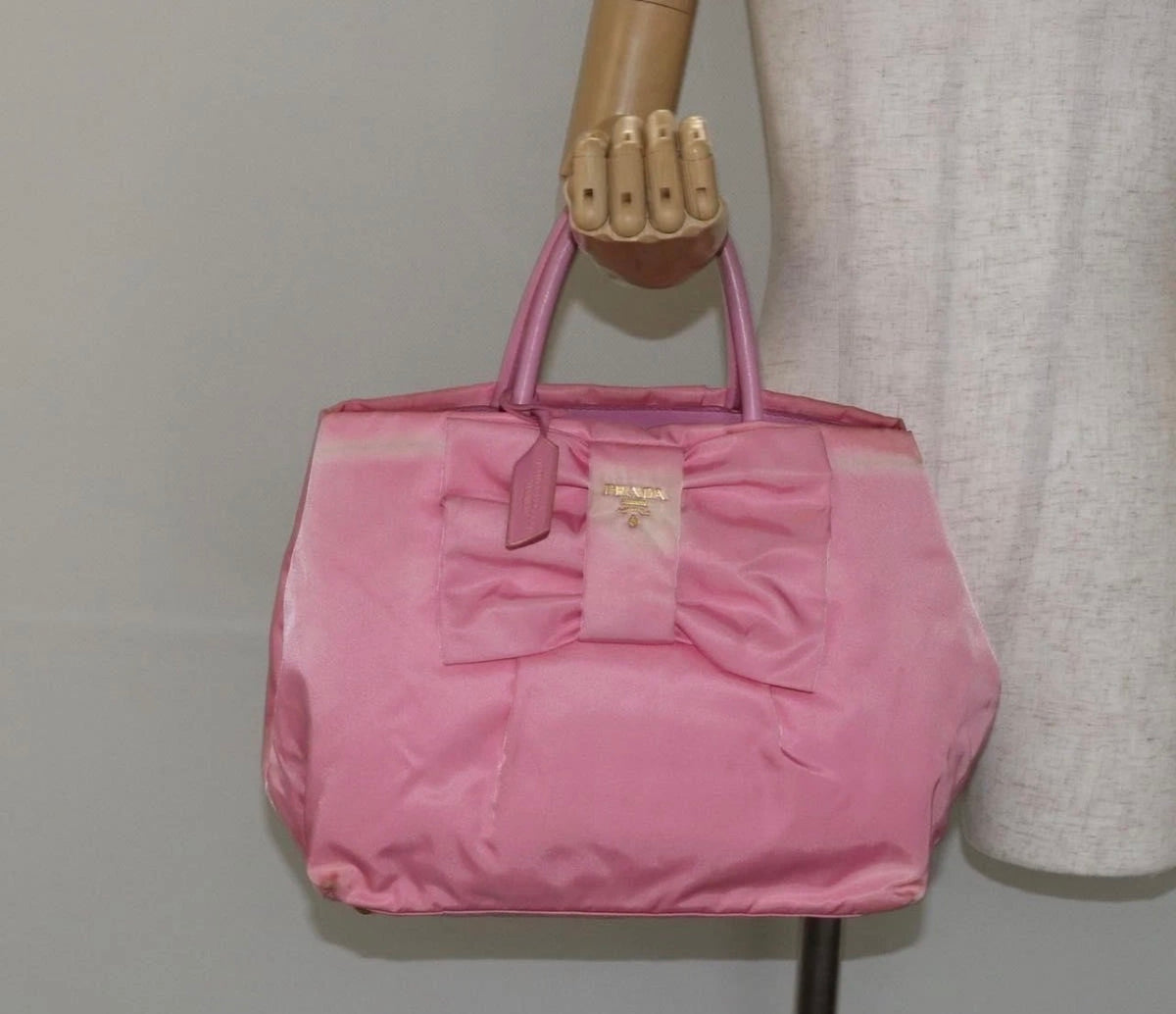 PRADA Nylon Pink Handbag