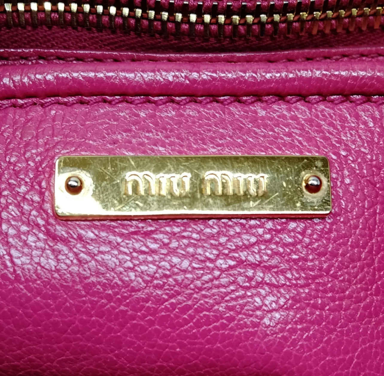 Miu Miu pink leather shoulder bag