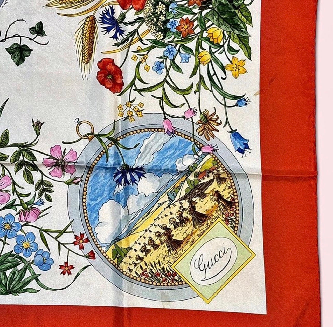 Vintage (1970's) GUCCI Silk Scarf