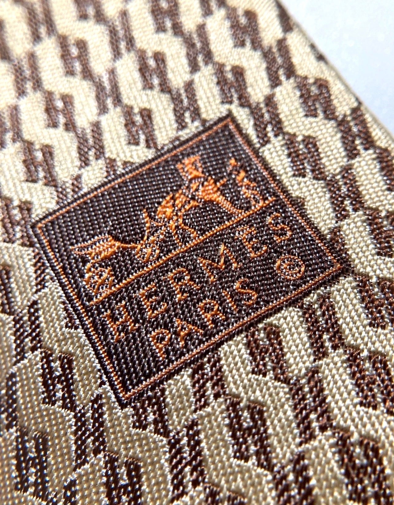 Vintage Hermès "H" JACQUARD SILK WOVEN TIE