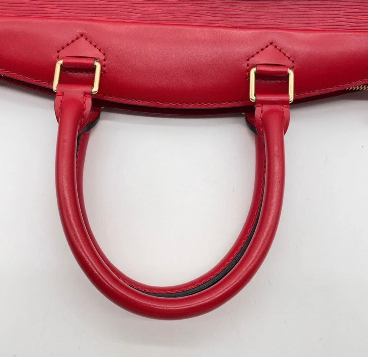 Authentic Vintage Louis Vuitton Epi Castilian Red Riviera Handbag with dust bag