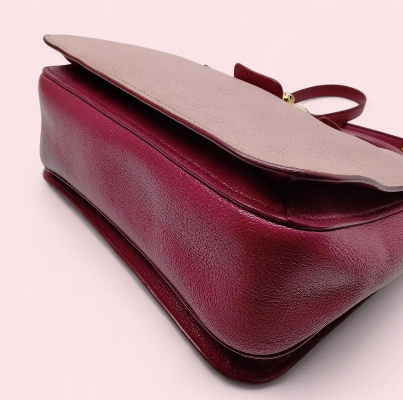 Miu Miu pink leather shoulder bag