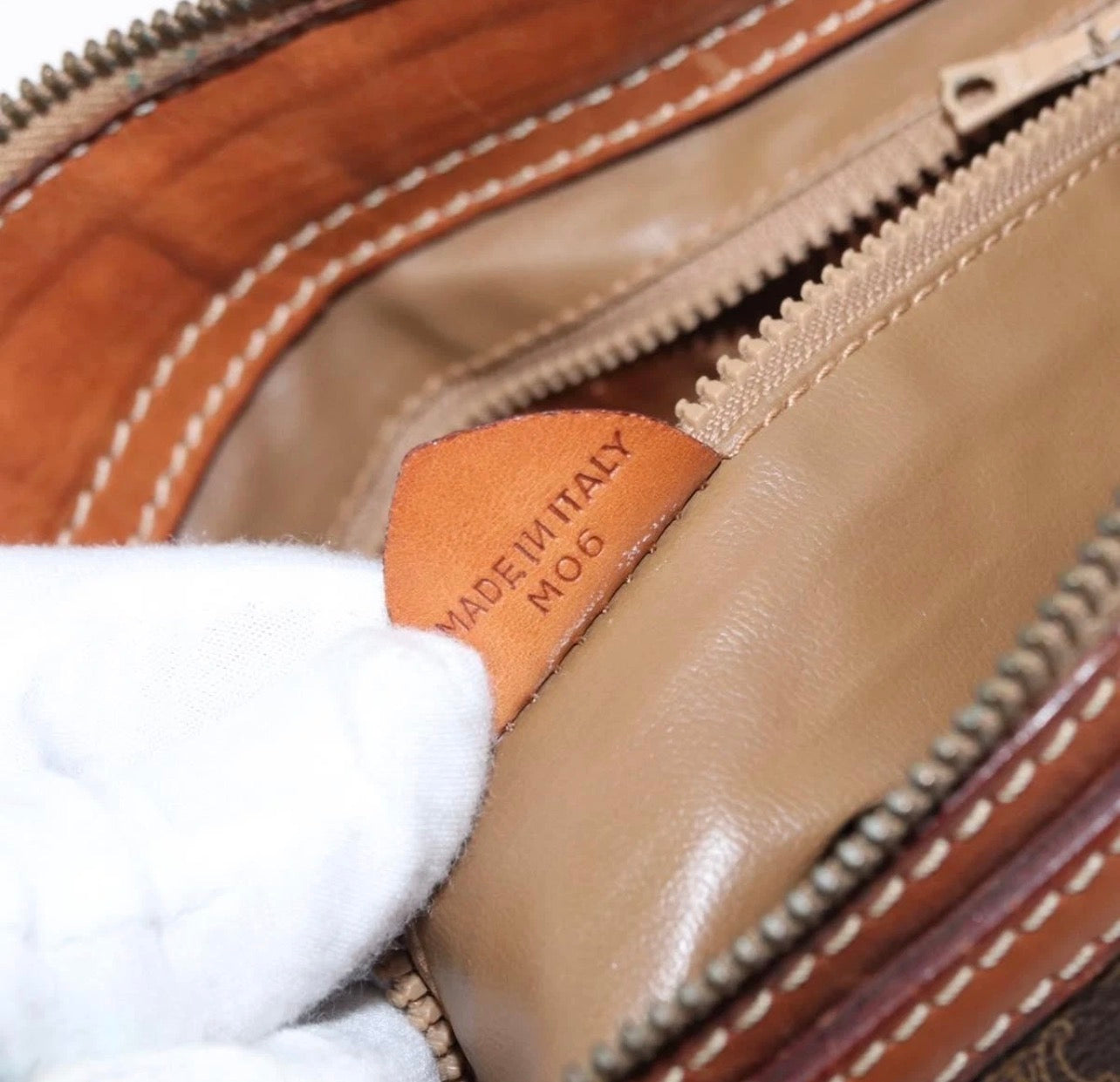 Vintage CELINE Macadam Canvas Handbag