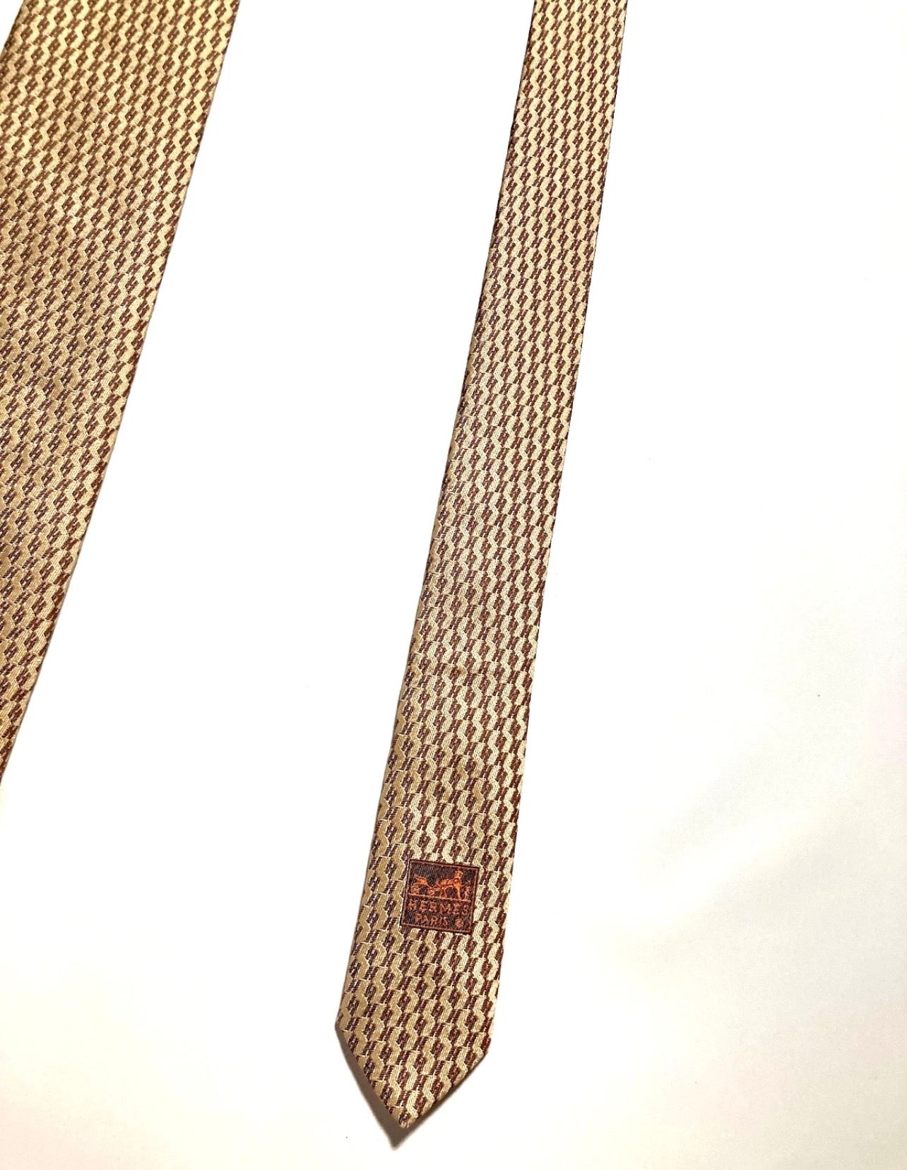 Vintage Hermès "H" JACQUARD SILK WOVEN TIE