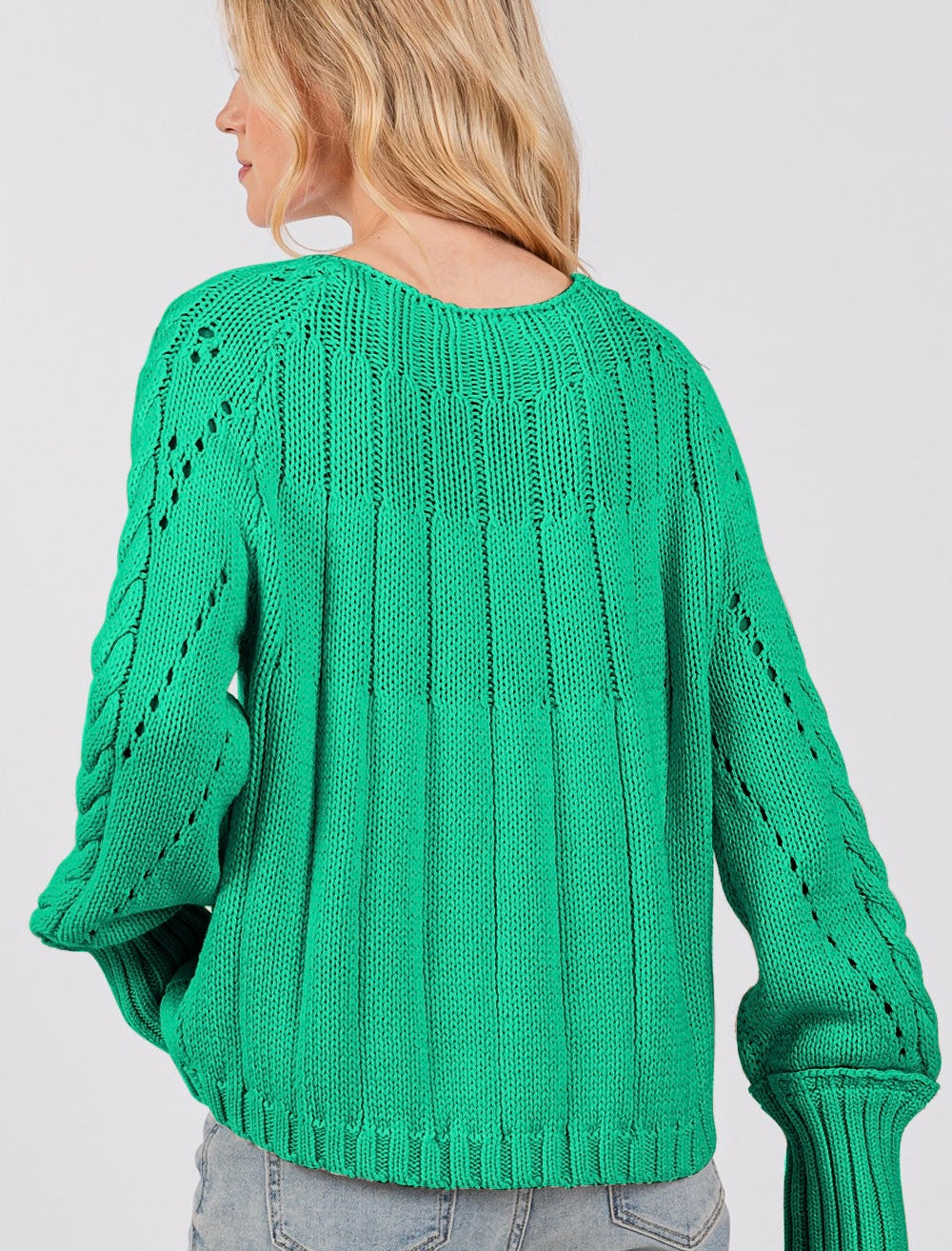 SAGE + FIG Cable-Knit Long Sleeve Sweater