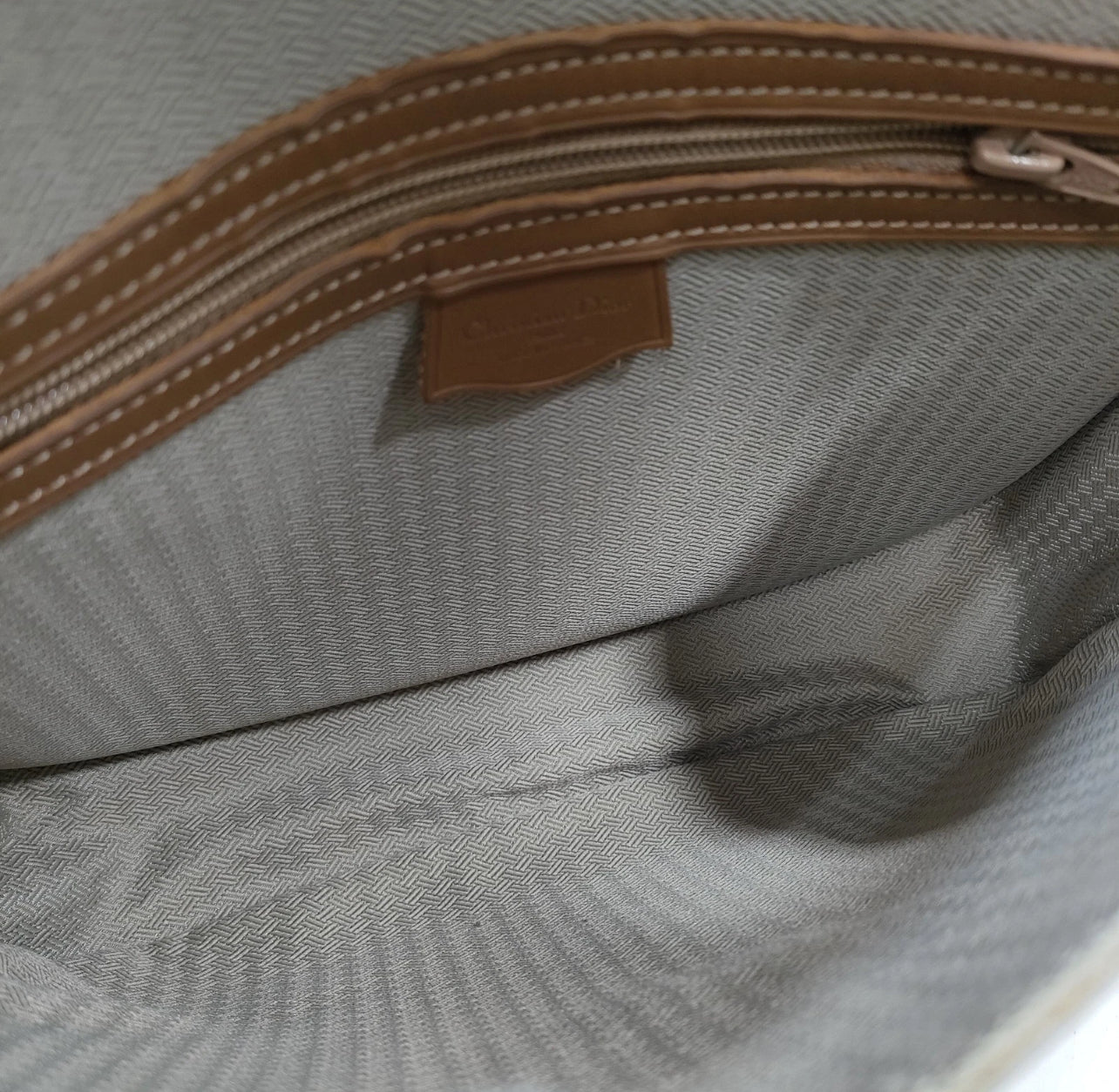 Authentic Vintage Christian Dior brown and cream monogram canvas crossbody bag