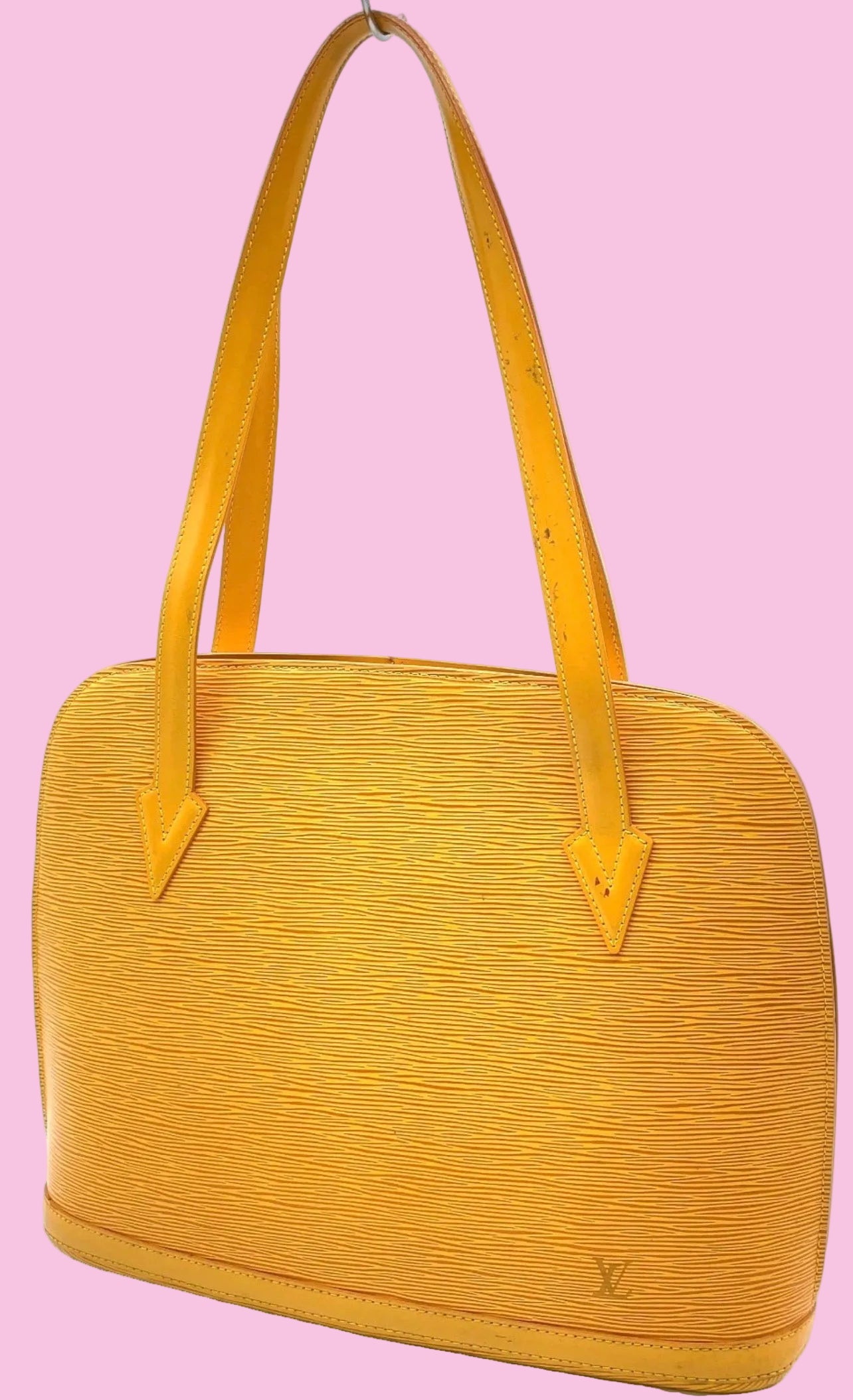 Vintage (1995) Authentic Louis Vuitton Epi Lussac Tassili Yellow Tote Bag