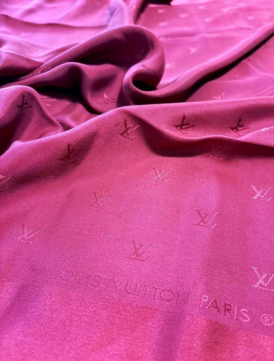 Vintage LOUIS VUITTON Red Silk Scarf