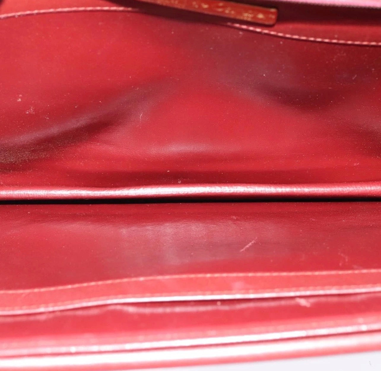 Vintage CARTIER Must Line Leather Bordeaux Shoulder Bag