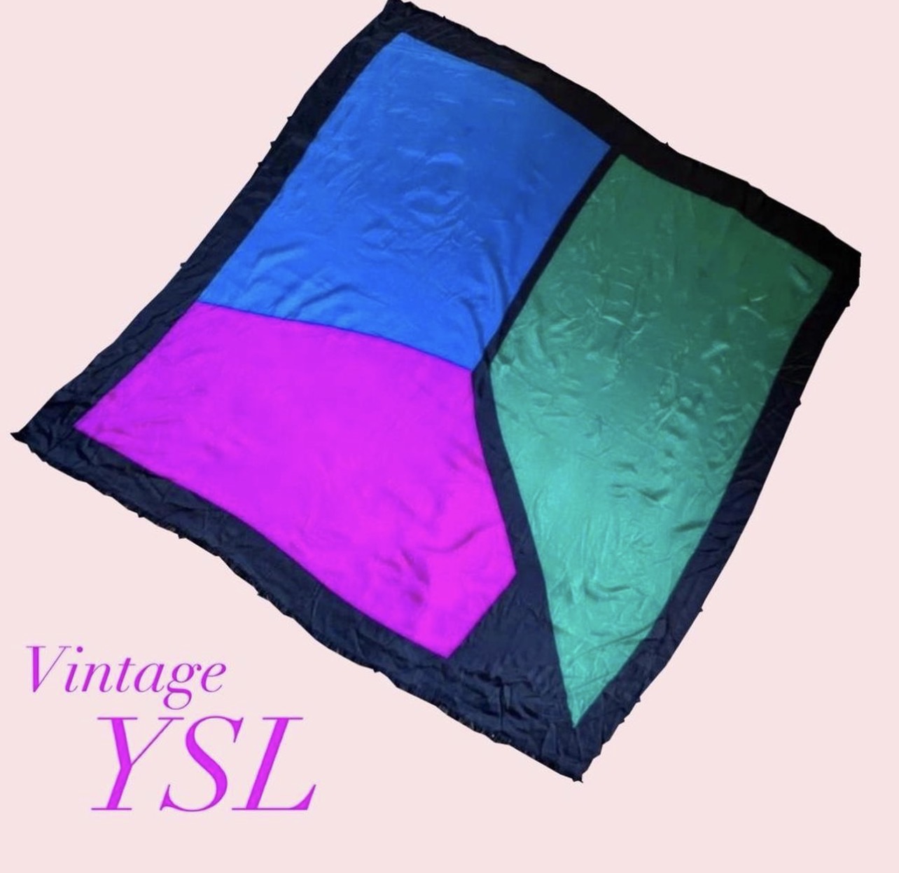 Vintage YSL (Yves Saint Laurent) 100% Silk Scarf