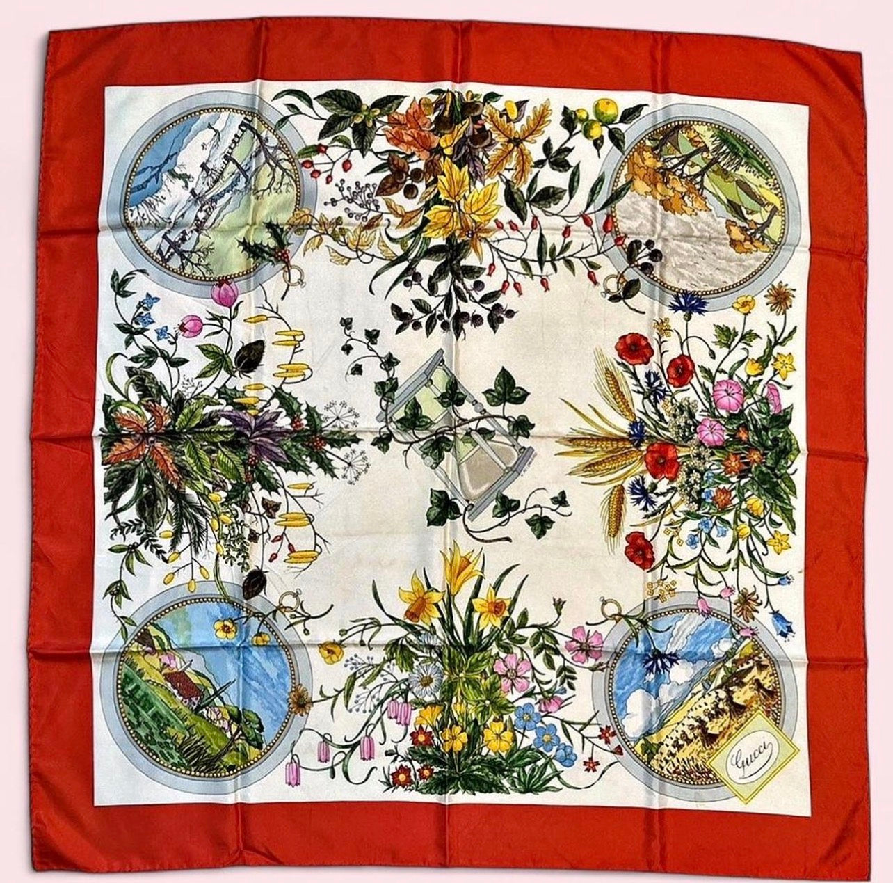 Vintage (1970's) GUCCI Silk Scarf