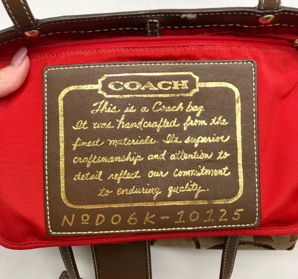 Auth. Vintage Coach Canvas Tote