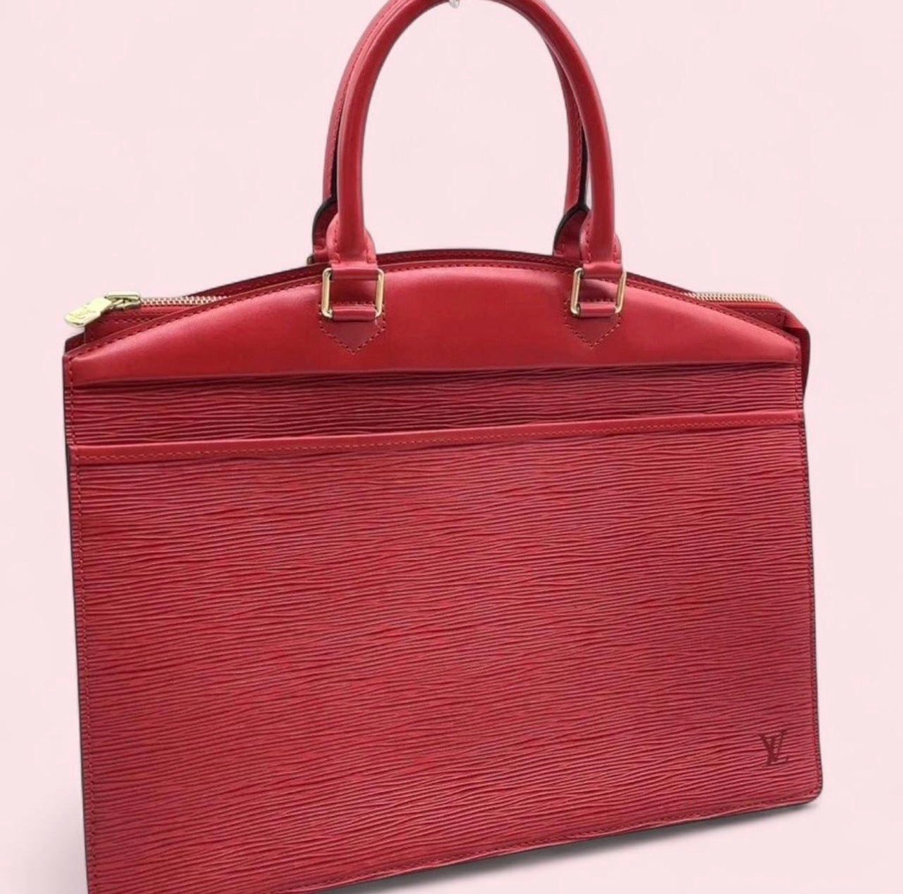 Authentic Vintage Louis Vuitton Epi Castilian Red Riviera Handbag with dust bag