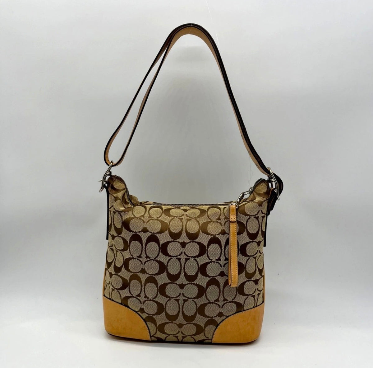 Vintage Y2K Coach Signature Slim Duffle /Hobo Shoulder Bag