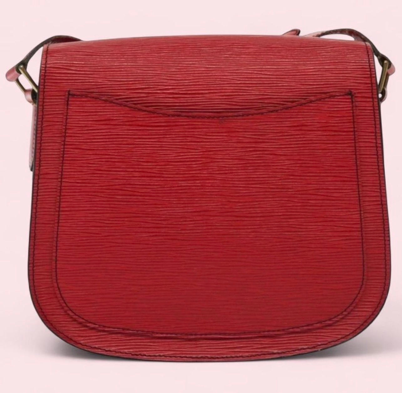 Vintage LOUIS VUITTON Epi Saint Cloud GM Shoulder Bag Red (1991)
