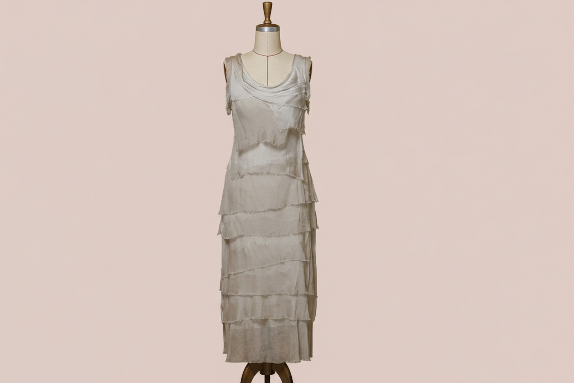 Ruffled Silk Aleena Italian Dress