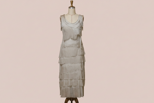 Ruffled Silk Aleena Italian Dress