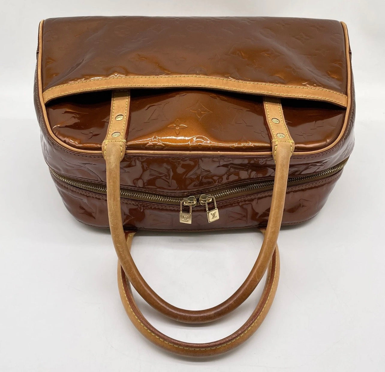 Vintage Louis Vuitton Monogram Vernis Leather Tompkins Square-Bronze