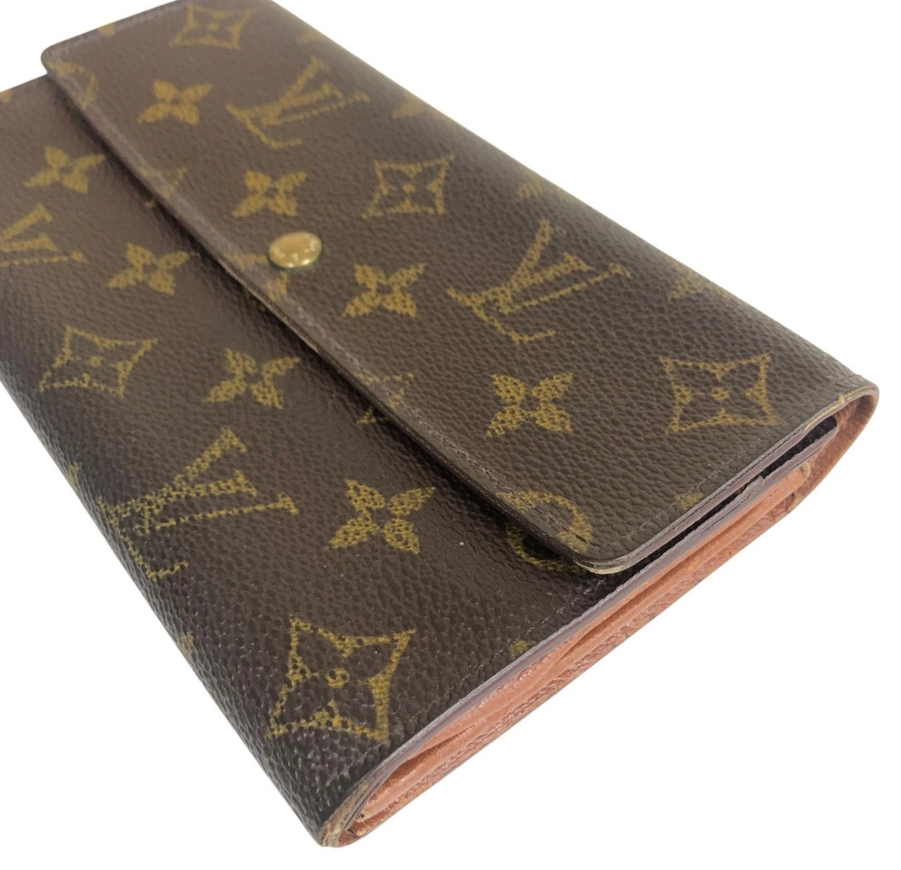Authentic Louis Vuitton Pochette Porte Monnaie Credit Long Wallet Monogram M61725