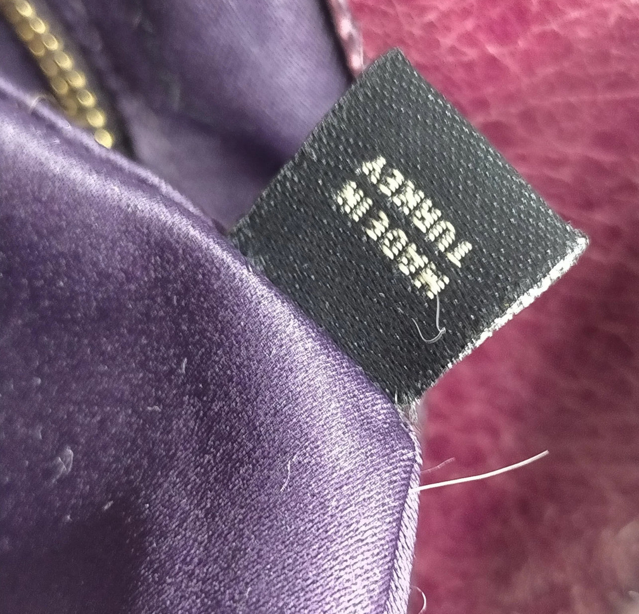 Vintage Miu Miu Purple Leather Handbag