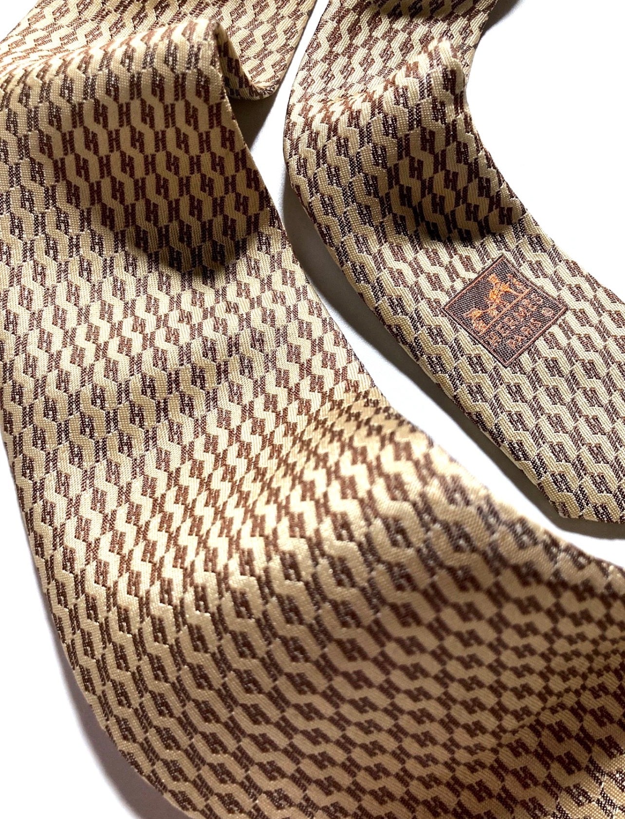 Vintage Hermès "H" JACQUARD SILK WOVEN TIE