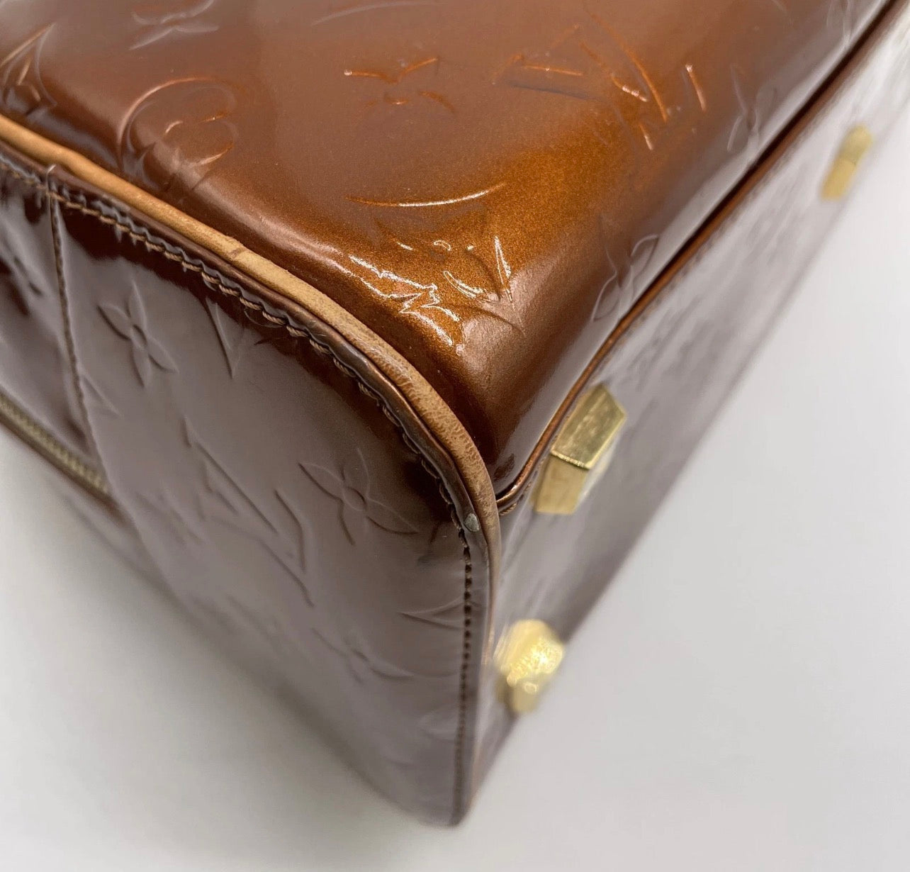 Vintage Louis Vuitton Monogram Vernis Leather Tompkins Square-Bronze