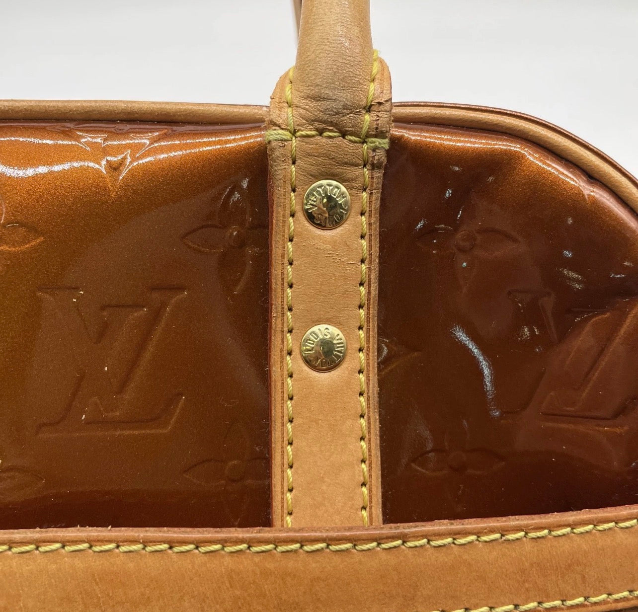 Vintage Louis Vuitton Monogram Vernis Leather Tompkins Square-Bronze
