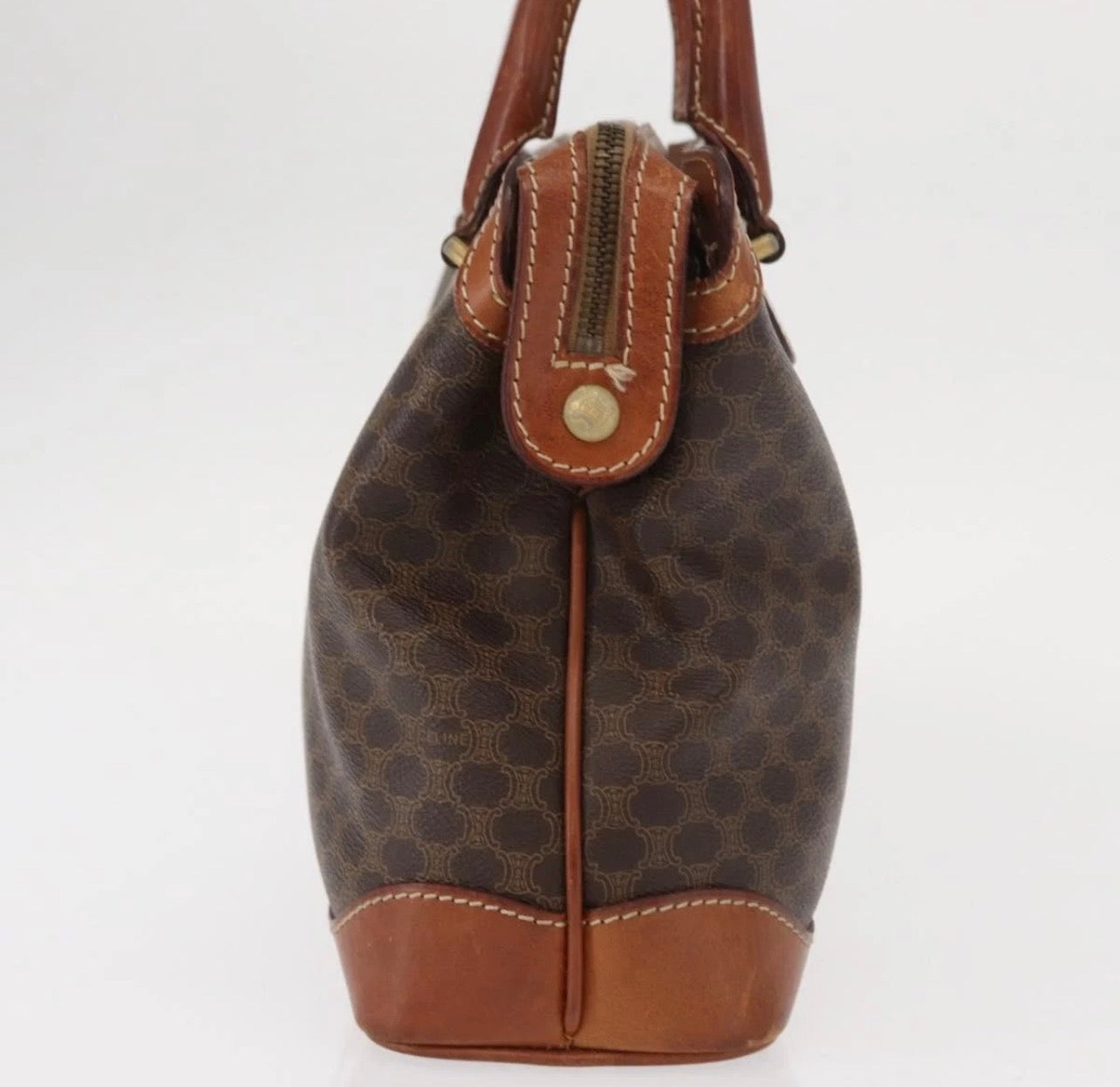 Vintage CELINE Macadam Canvas Handbag