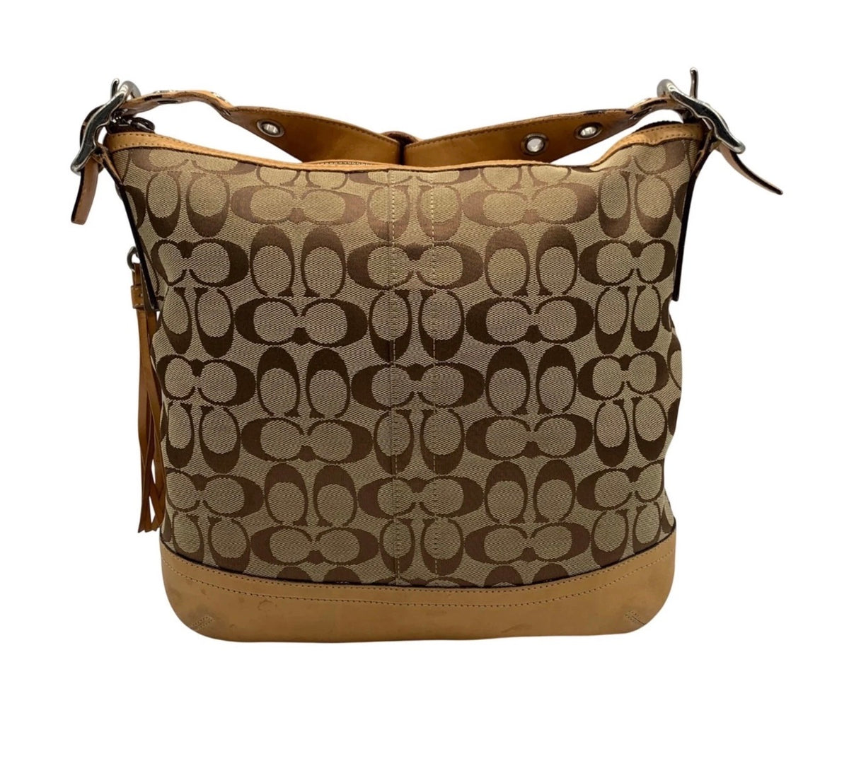 Vintage Y2K Coach Signature Duffle / Knot Shoulder Bag