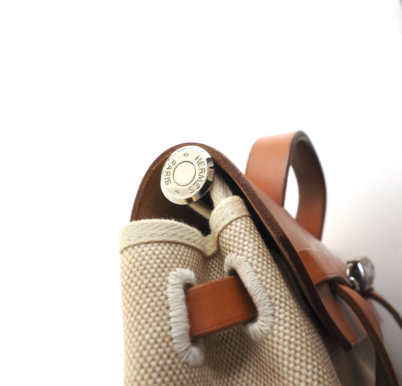 Authentic Vintage Hermès Her Bag PM Backpack Rucksack Silver Hardware