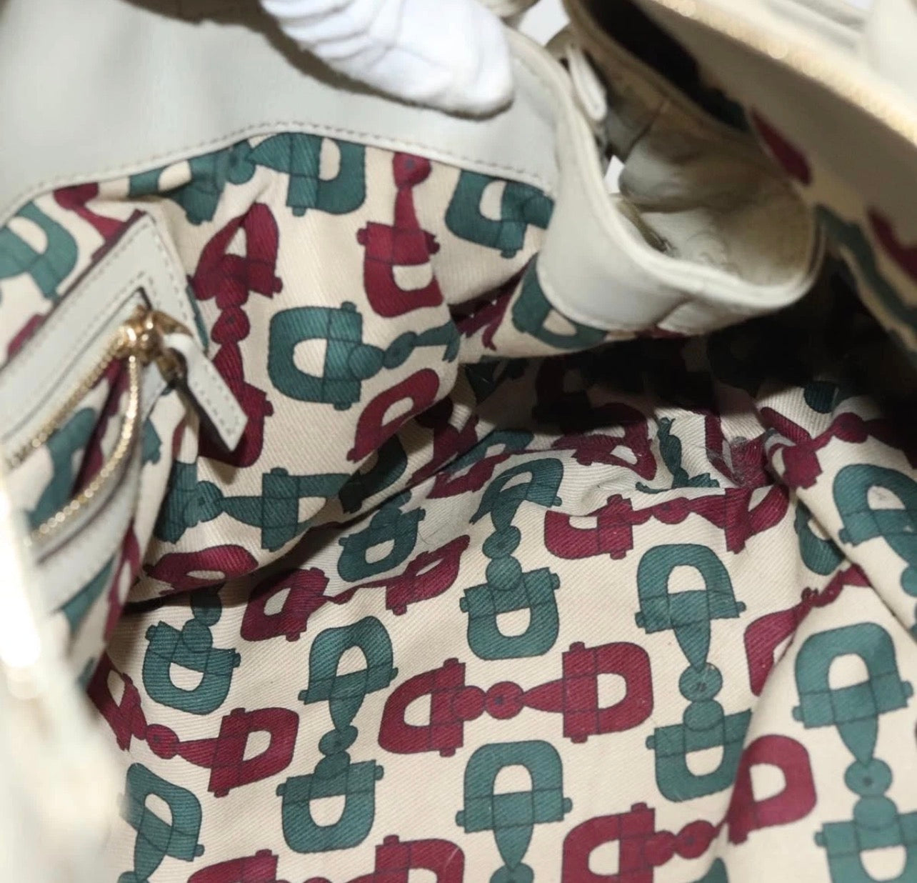 GUCCI GG Leather Guccissima Handbag