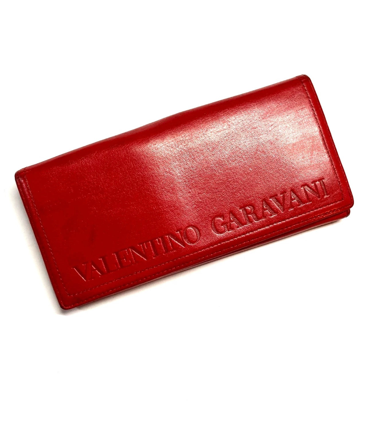 Red VINTAGE VALENTINO Long Wallet