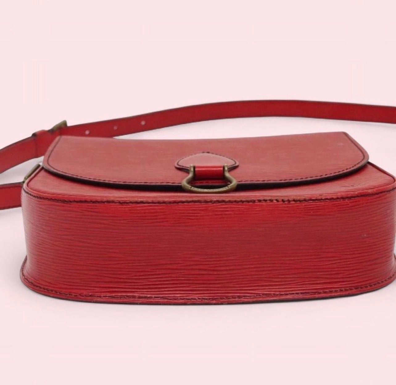 Vintage LOUIS VUITTON Epi Saint Cloud GM Shoulder Bag Red (1991)
