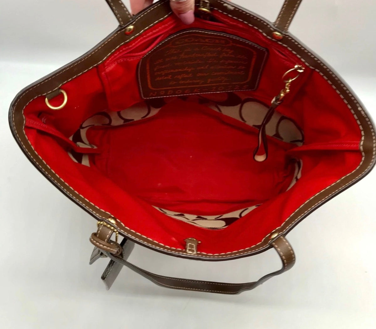 Auth. Vintage Coach Canvas Tote