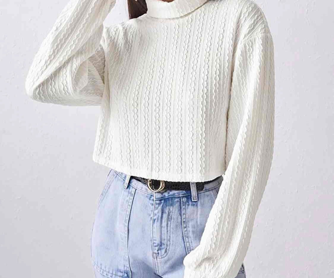 Turtleneck Long Sleeve Top