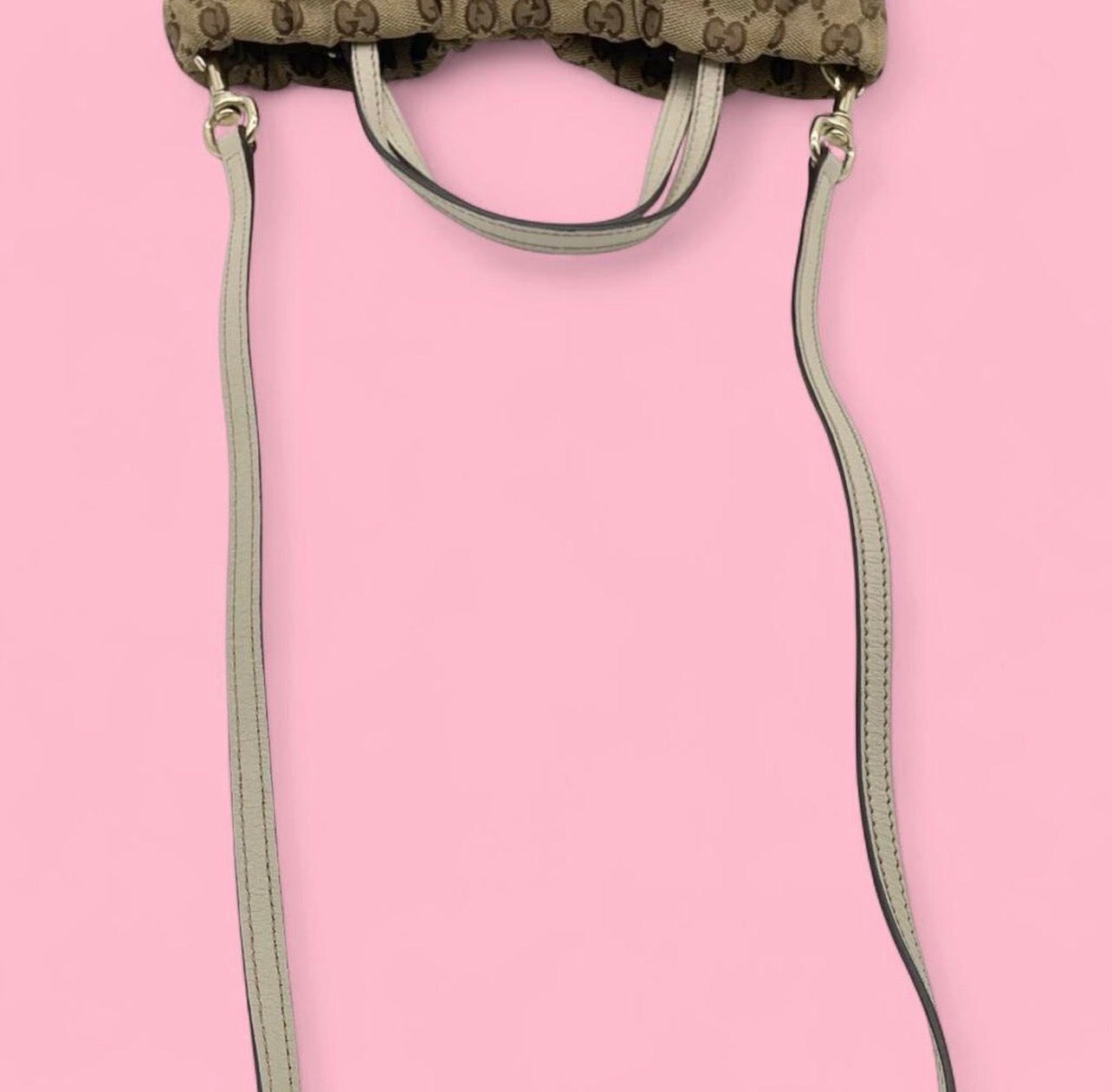 GUCCI Heart Crest GG Canvas Leather 2way Bag