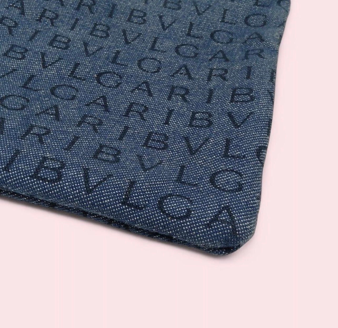 Bvlgari Shoulder Bag Blue Denim Crossbody