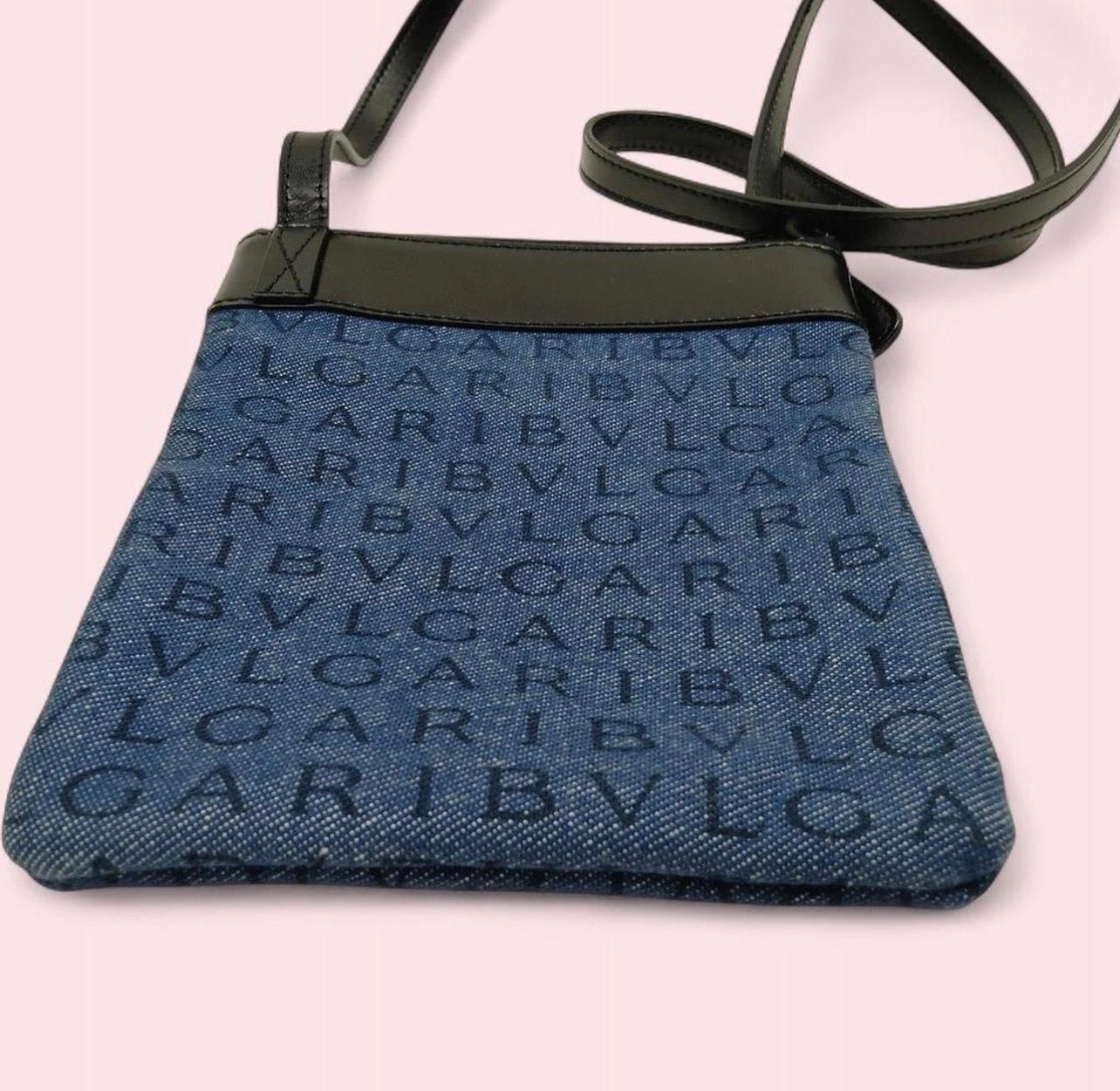 Bvlgari Shoulder Bag Blue Denim Crossbody