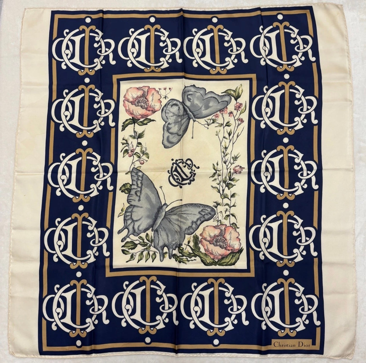 Vintage Christian Dior Silk Scarf