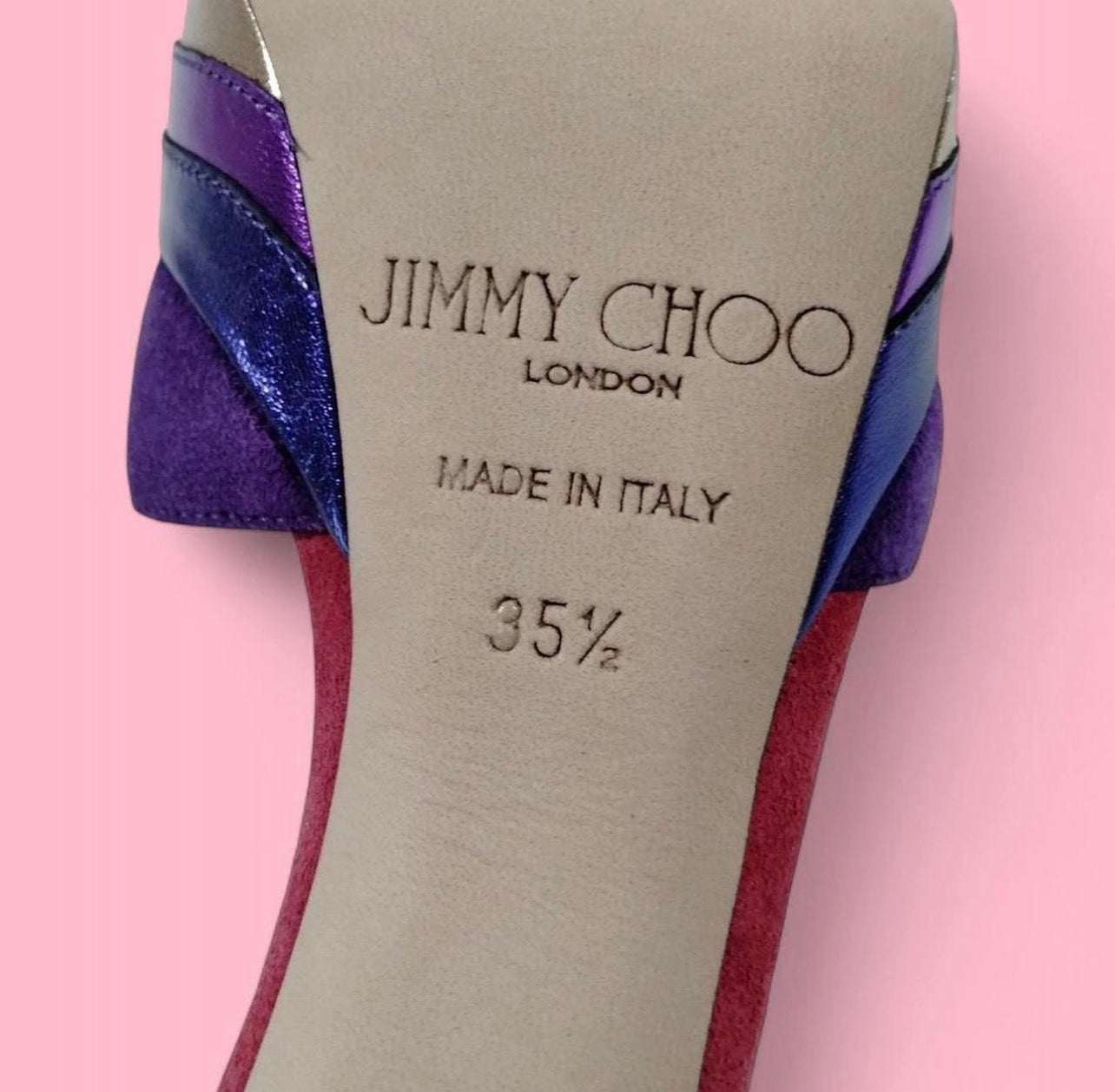 Authentic Jimmy Choo multicoloured suede shoes