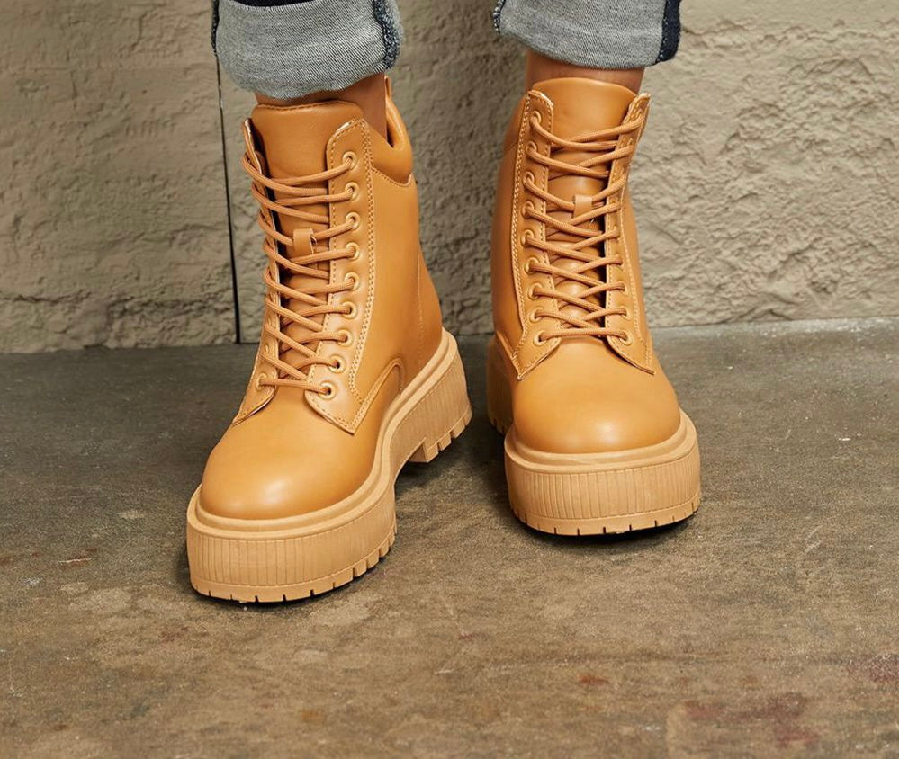 East Lion Corp Platform Combat Boots