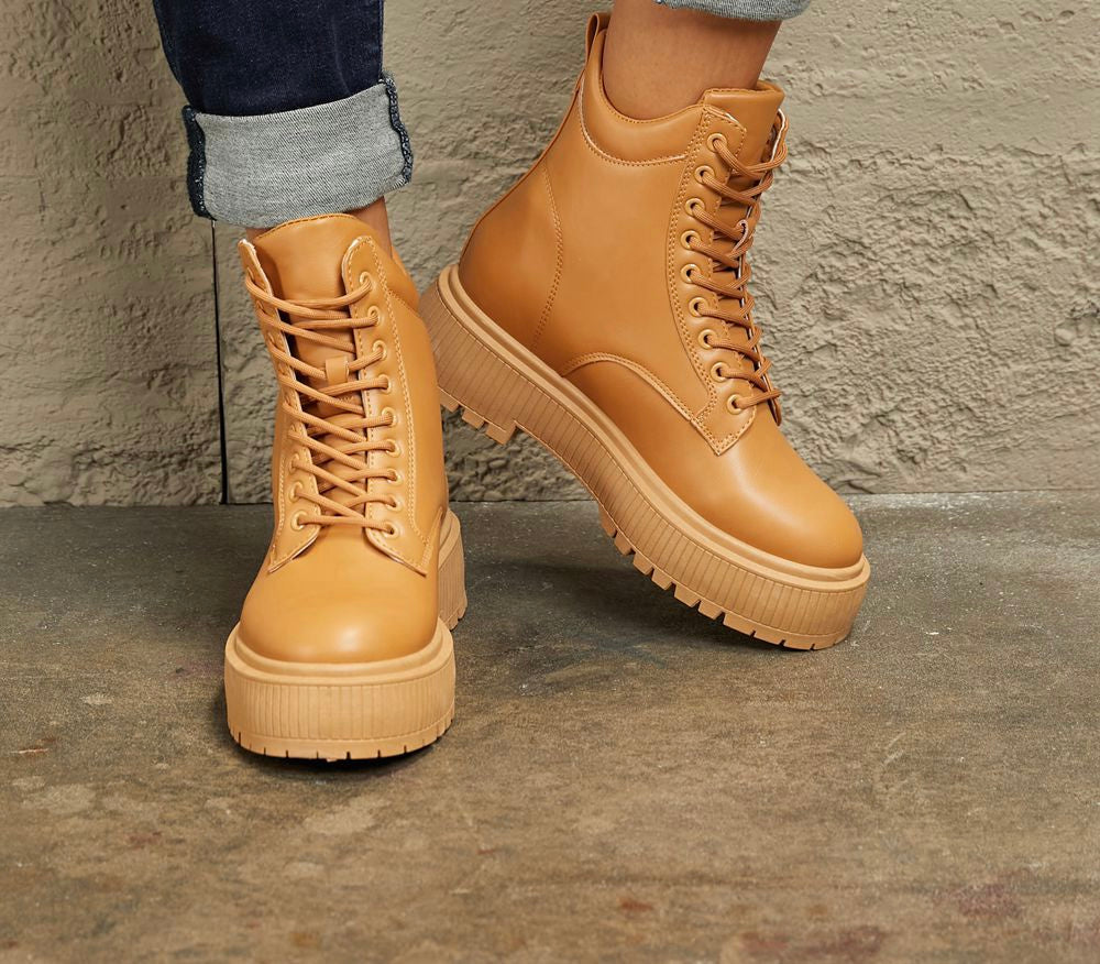 East Lion Corp Platform Combat Boots