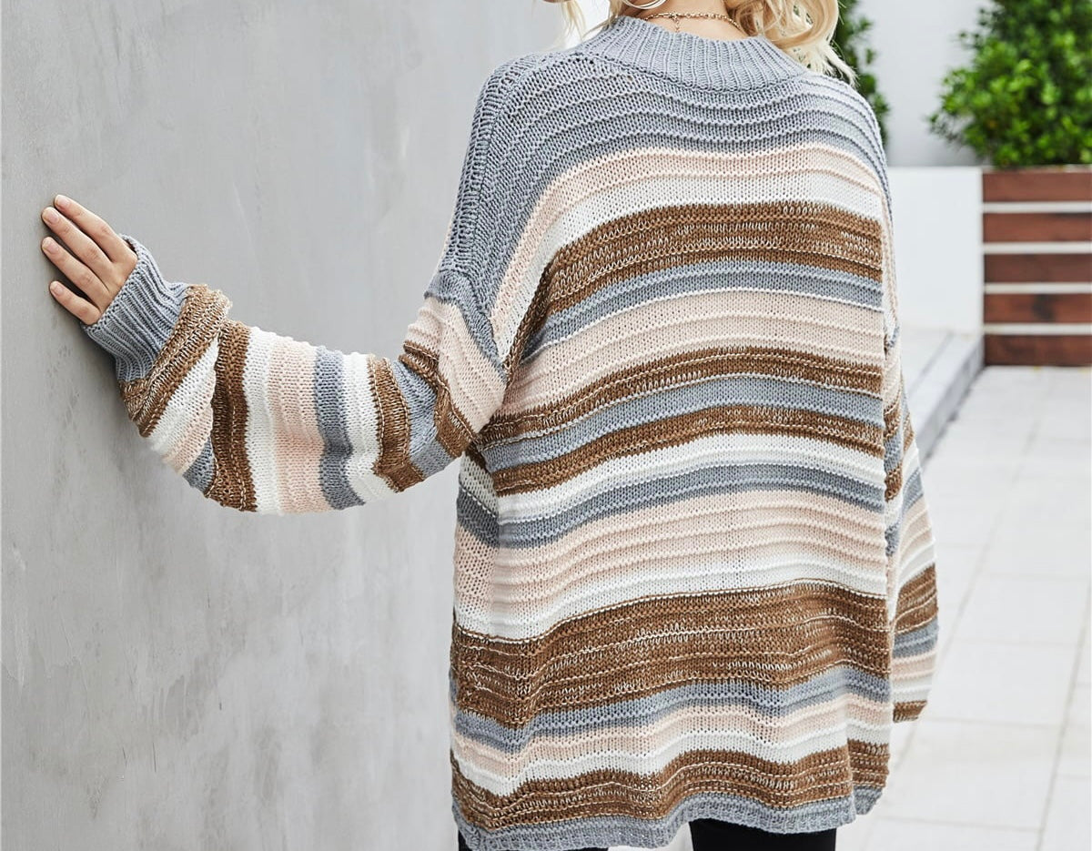 Round Neck Dropped Shoulder Sweater